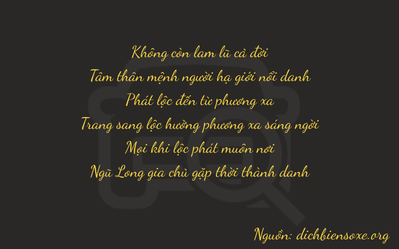 Thơ dịch biển số xe 03815
