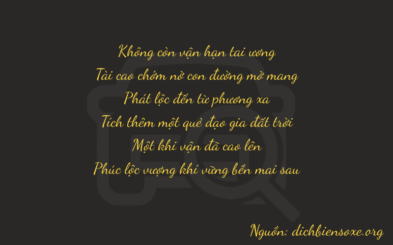 Thơ dịch biển số xe 03816