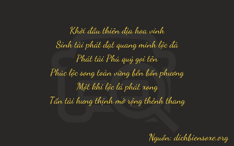 Thơ dịch biển số xe 03818