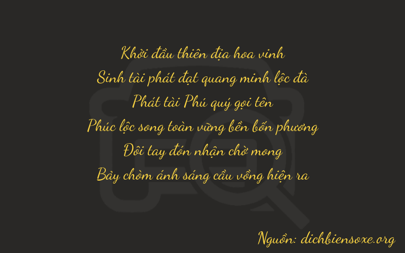 Thơ dịch biển số xe 03827