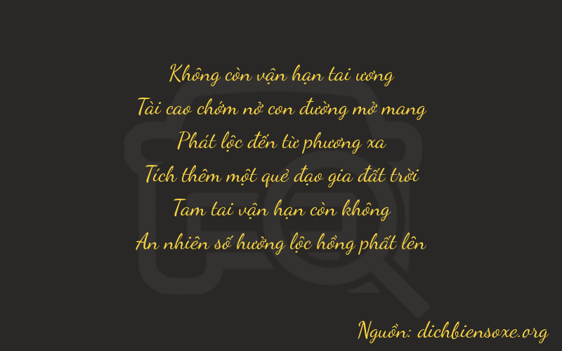 Thơ dịch biển số xe 03834