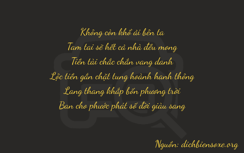 Thơ dịch biển số xe 03848
