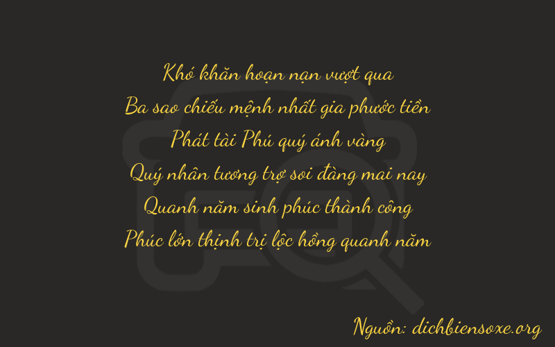 Thơ dịch biển số xe 03856
