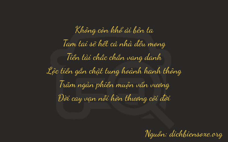 Thơ dịch biển số xe 03857