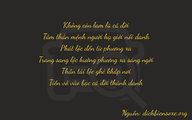 Thơ dịch biển số xe 03860