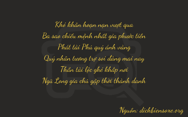 Thơ dịch biển số xe 03865