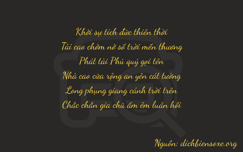 Thơ dịch biển số xe 03871