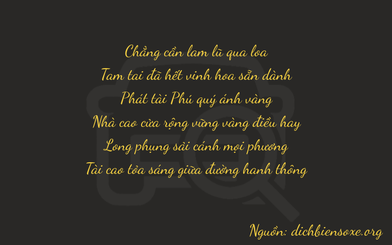 Thơ dịch biển số xe 03873