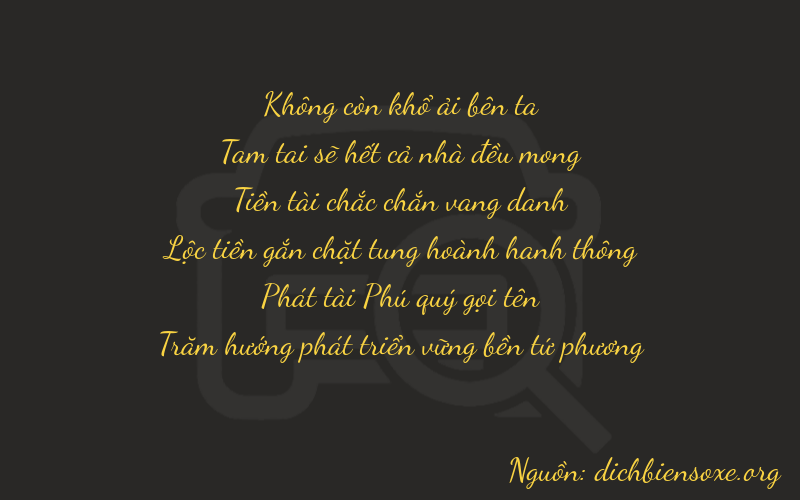 Thơ dịch biển số xe 03884