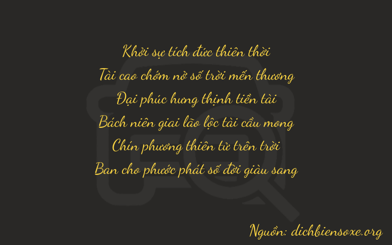 Thơ dịch biển số xe 03898