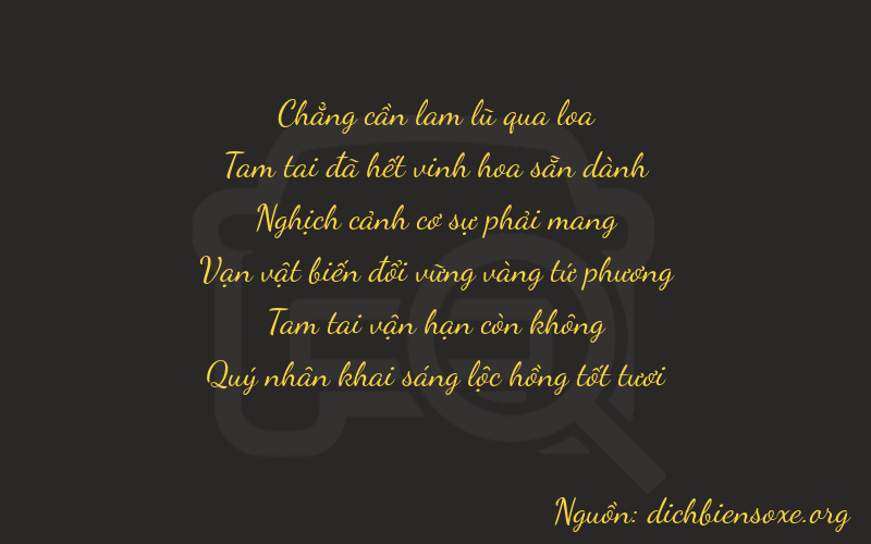 Thơ dịch biển số xe 03936