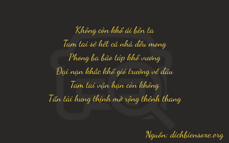 Thơ dịch biển số xe 03938