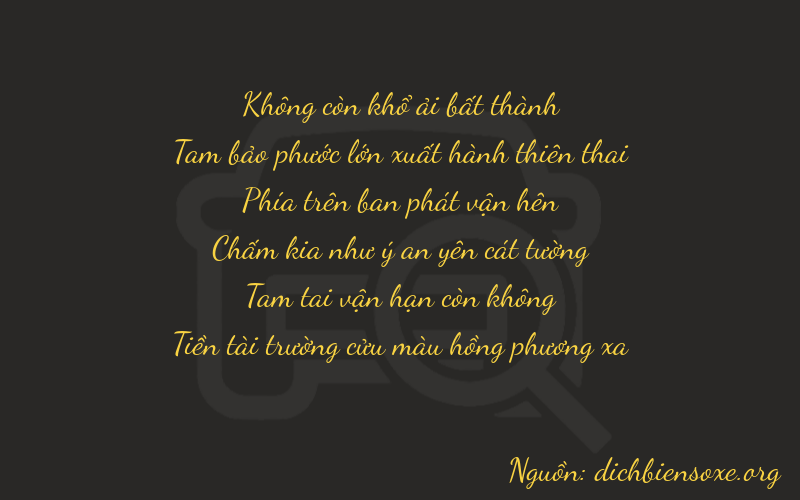 Thơ dịch biển số xe 03939