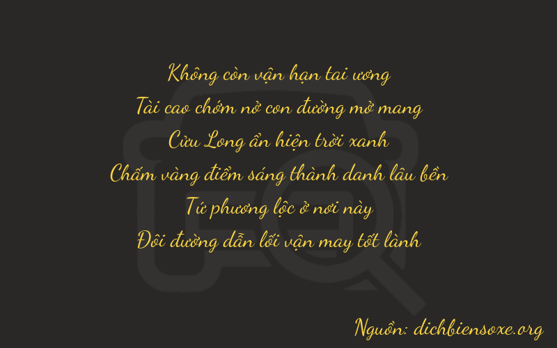 Thơ dịch biển số xe 03942