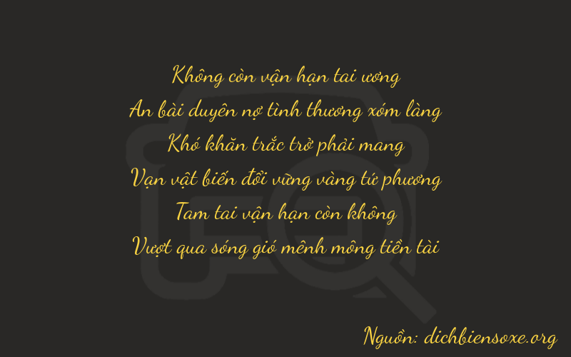 Thơ dịch biển số xe 04033
