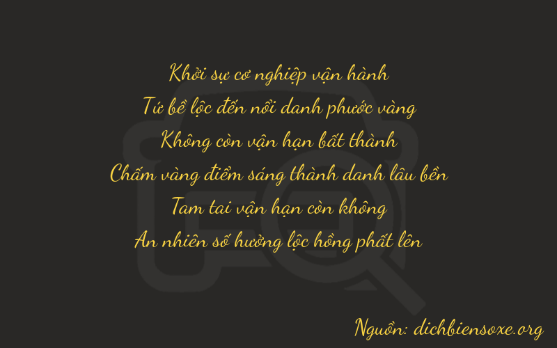 Thơ dịch biển số xe 04034