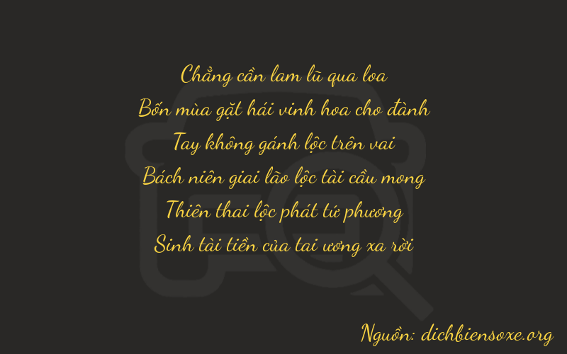 Thơ dịch biển số xe 04045