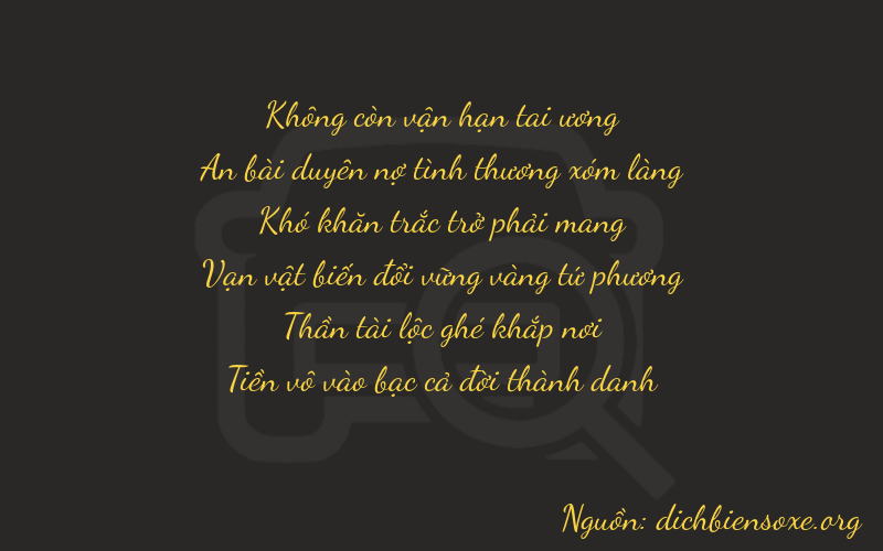 Thơ dịch biển số xe 04060