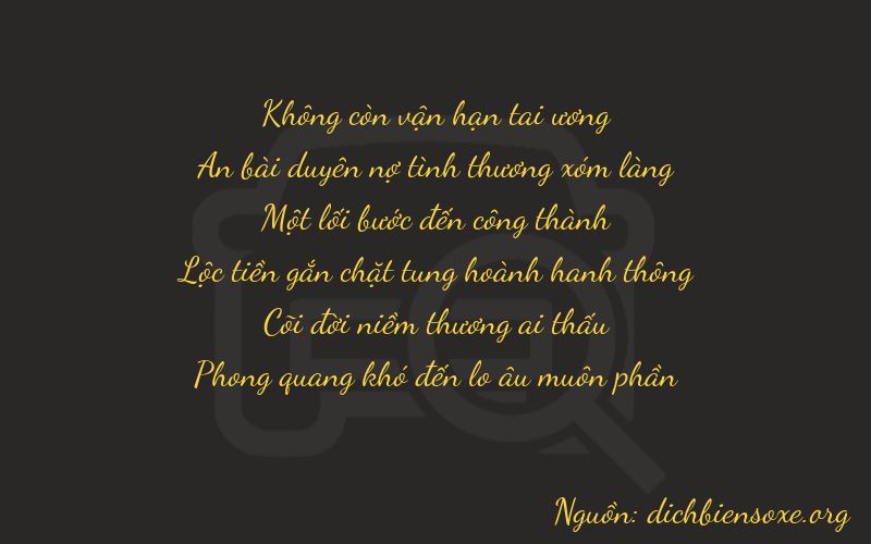 Thơ dịch biển số xe 04141
