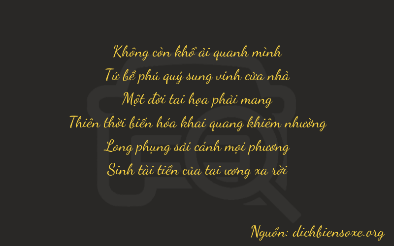 Thơ dịch biển số xe 04175