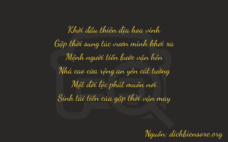 Thơ dịch biển số xe 04215