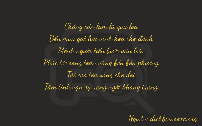 Thơ dịch biển số xe 04234