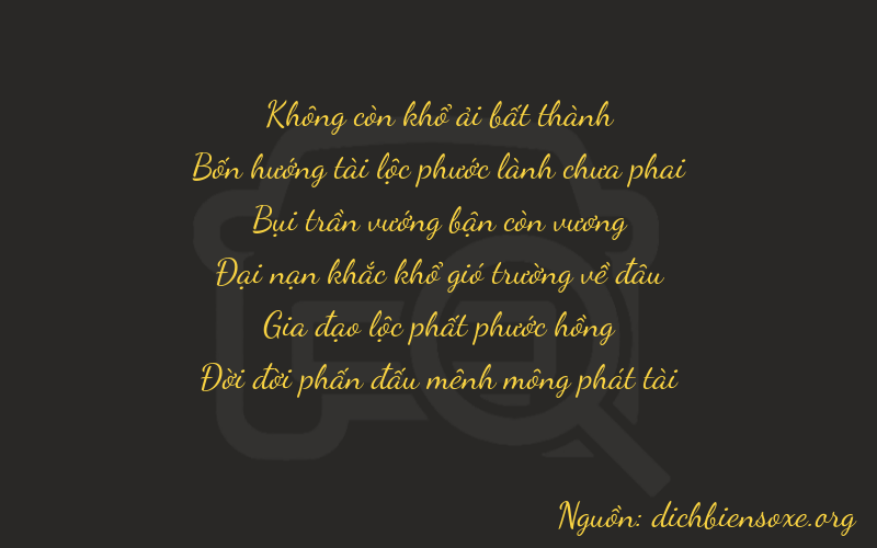 Thơ dịch biển số xe 04363