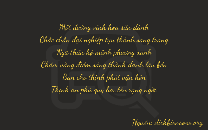 Thơ dịch biển số xe 11527