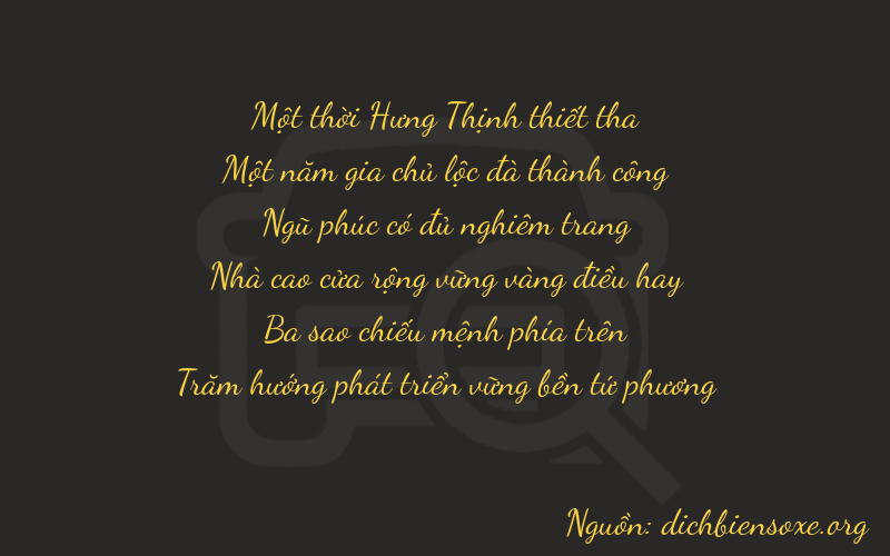 Thơ dịch biển số xe 11534