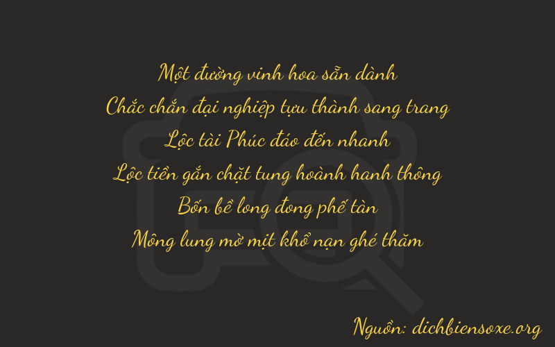 Thơ dịch biển số xe 11644