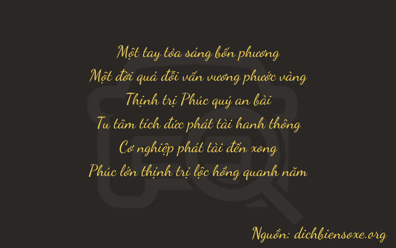 Thơ dịch biển số xe 11686