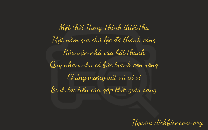 Thơ dịch biển số xe 11705