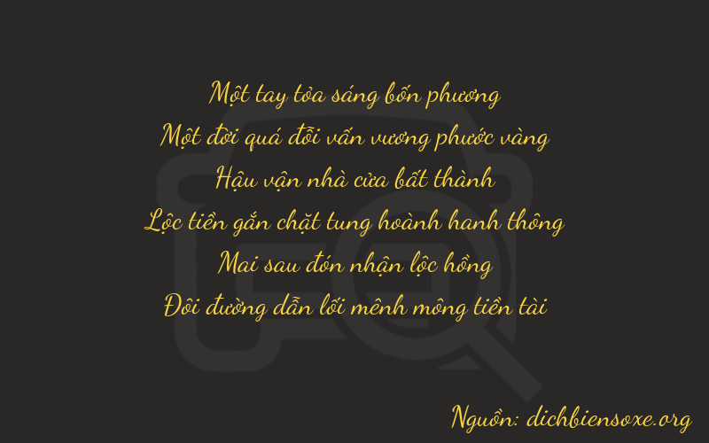 Thơ dịch biển số xe 11722