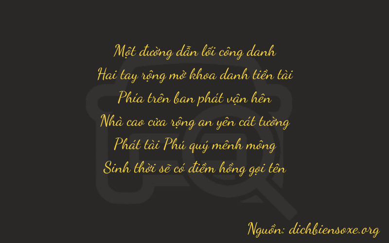 Thơ dịch biển số xe 12985