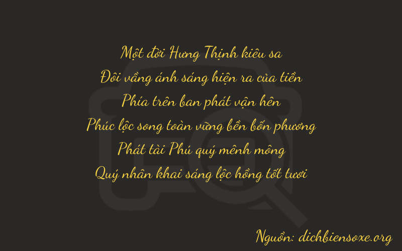 Thơ dịch biển số xe 12986