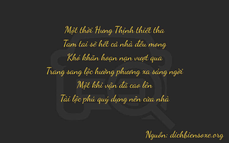 Thơ dịch biển số xe 13012