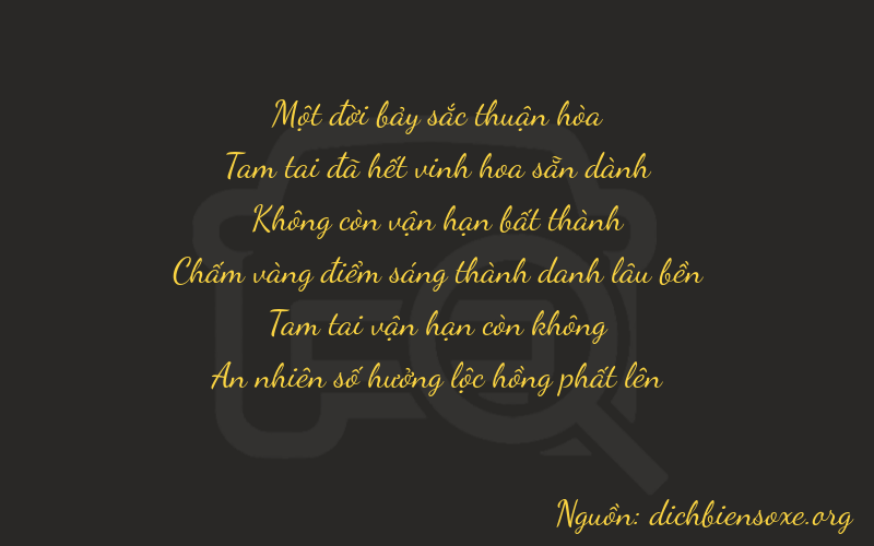 Thơ dịch biển số xe 13034