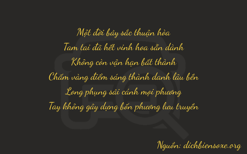 Thơ dịch biển số xe 13070