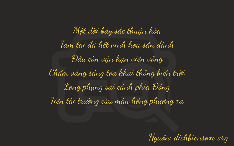 Thơ dịch biển số xe 13079