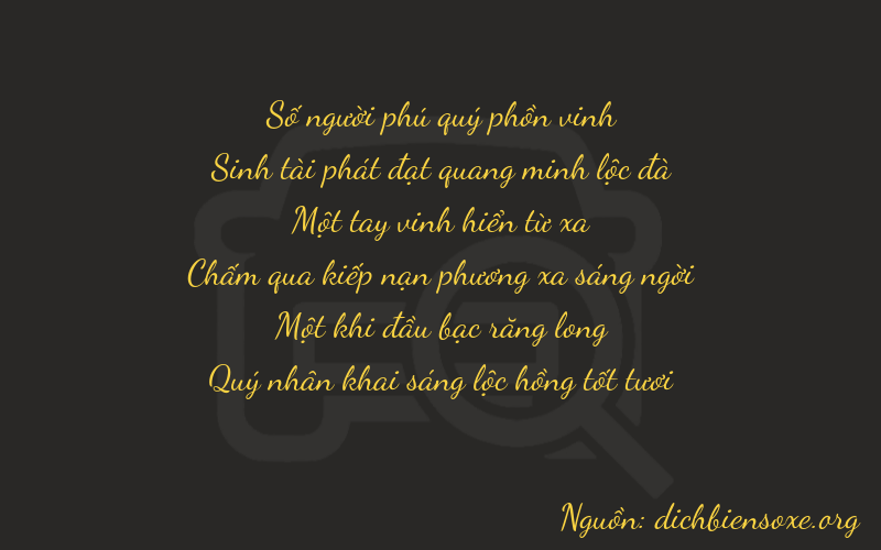Thơ dịch biển số xe 13116