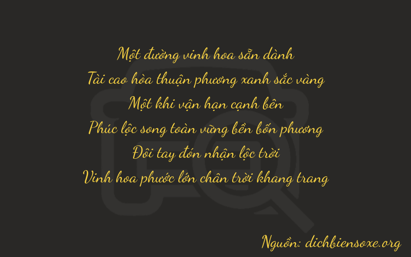 Thơ dịch biển số xe 13122