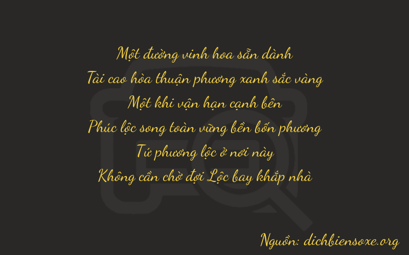 Thơ dịch biển số xe 13140