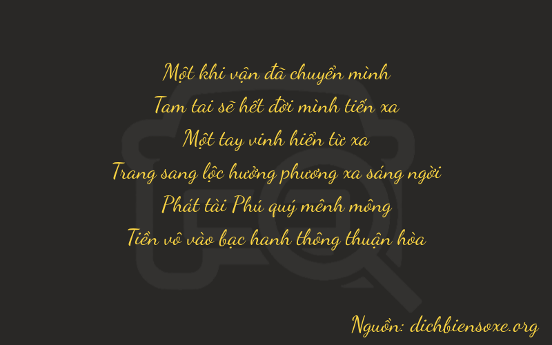 Thơ dịch biển số xe 13180