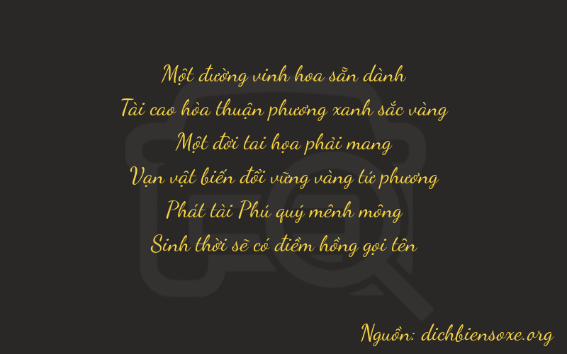 Thơ dịch biển số xe 13185