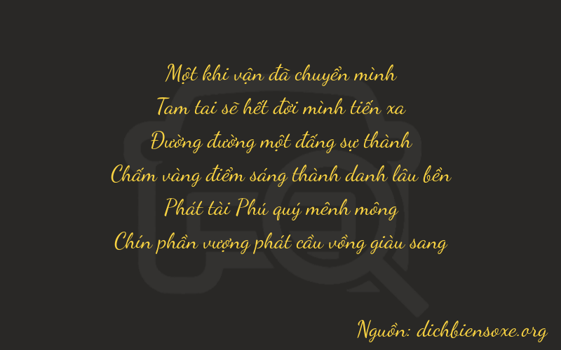Thơ dịch biển số xe 13189