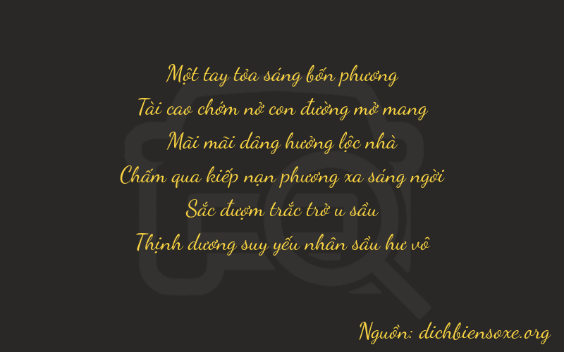 Thơ dịch biển số xe 13200