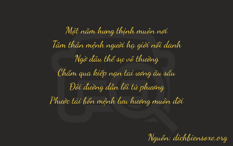 Thơ dịch biển số xe 13226