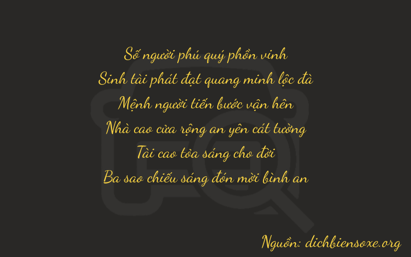 Thơ dịch biển số xe 13233