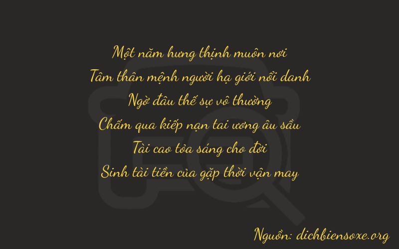 Thơ dịch biển số xe 13235