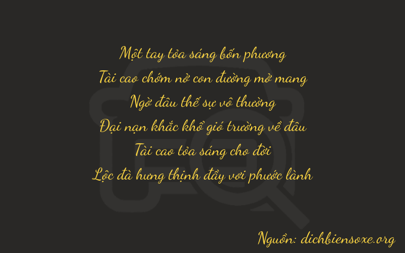 Thơ dịch biển số xe 13236